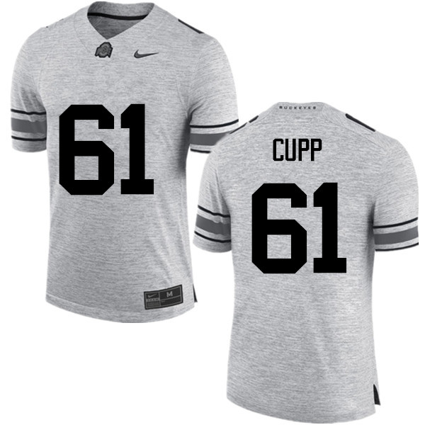Men Ohio State Buckeyes #61 Gavin Cupp College Football Jerseys Game-Gray